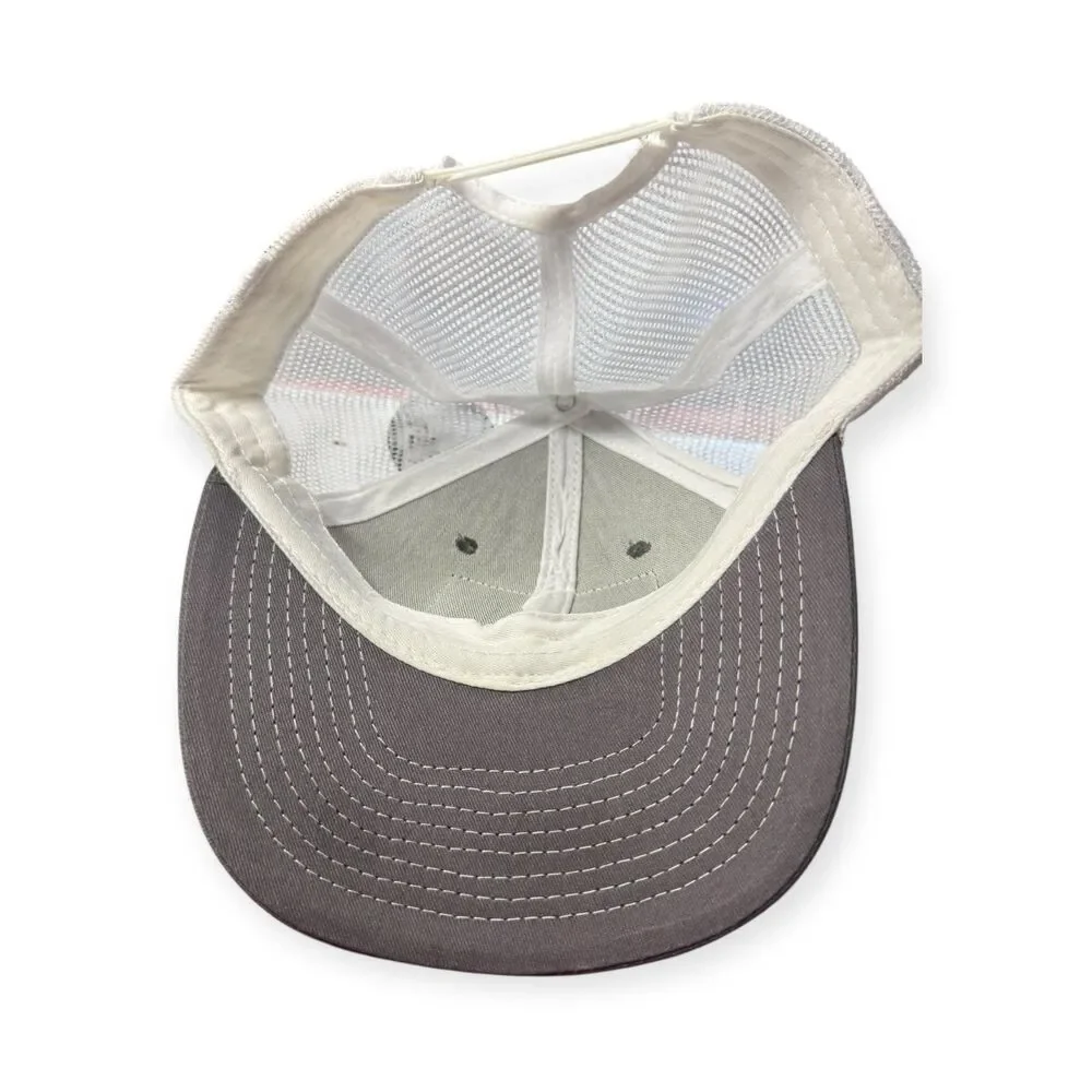 The Boss Snapback‎ Hat Adjustable Mesh Back Hat Gray/White BNWT